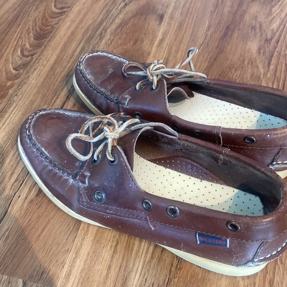 Vintage Sebago dockside’s boat shoes tie up retro sperrys womens dockside sebago - Picture 3 of 12